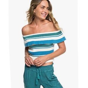 Roxy Women's Extra Tropical Love Off Shoulder Cropped Top